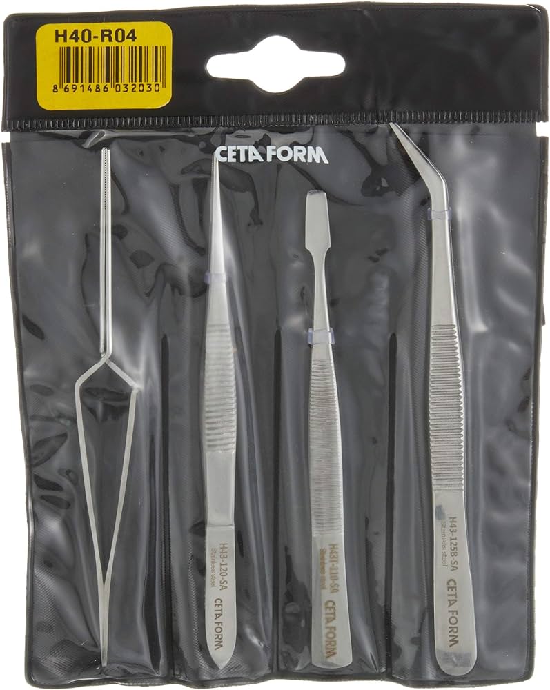 პინცეტების ნაკრები CETAFORM H40-R04
