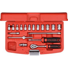 ყანჩის გასაღების ნაკრები 1/4 CETAFORM C00-18PH2